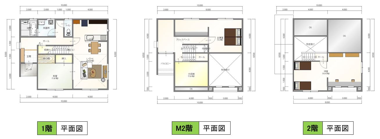 D Plan 05 2階建てなのに3階建てのような空間構成 稲沢市の注文住宅はアッシュホーム